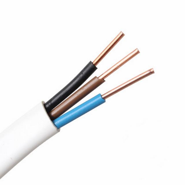Profesional kabel datar twin dan bumi 2.5mm helai atau padat datar kabel listrik