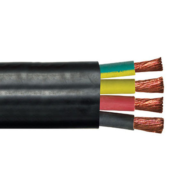 Rubber/PVC Sheathed Flat/Round 3 Core 6mm Submersible Cable For Drinking Water Supply