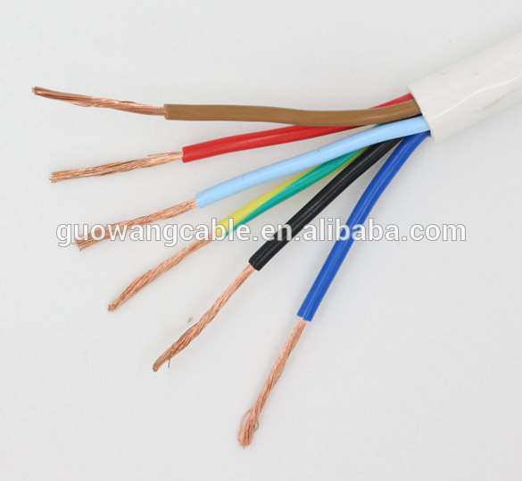 Trenzado de alambre eléctrico 1,5mm núcleo único Conductor de cobre aislado de PVC flexible casa cable de alambre