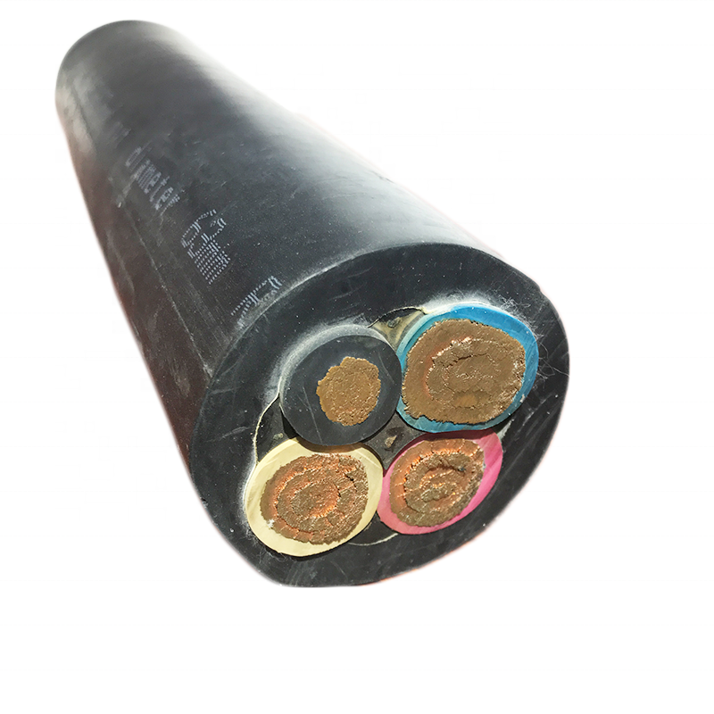 Tough rubber sheathed cable with waterproof peroperty for underwater construction use