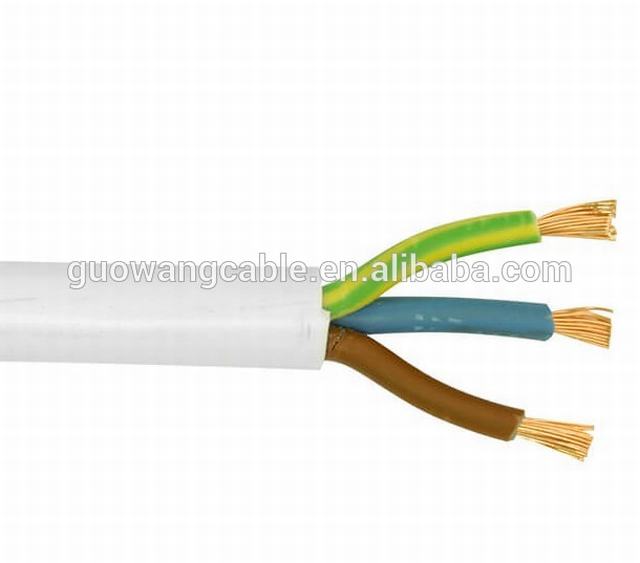 UL Sertifikat Fleksibel PVC 3x1. 5mm2 3x2. 5mm2 Kawat Tembaga Kabel Daya
