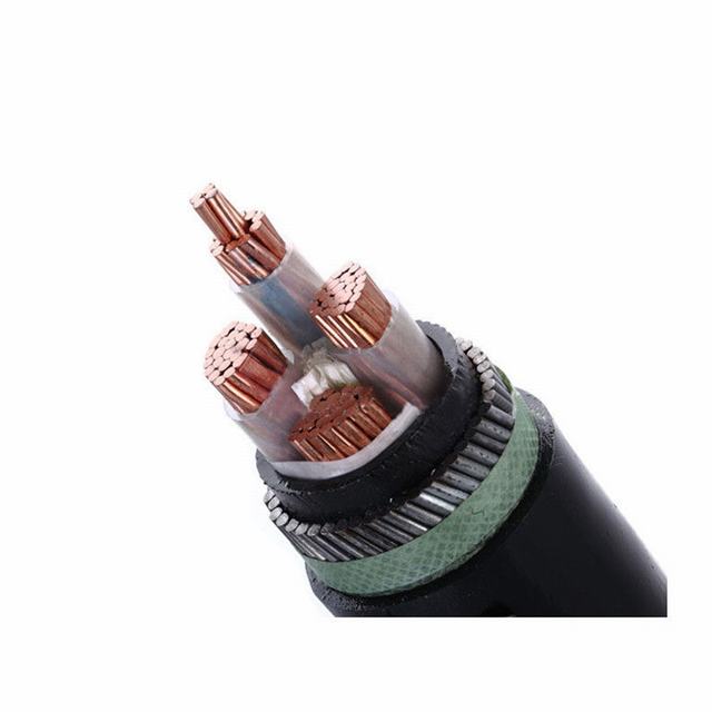 YJV22 daya listrik kabel 0.6/1KV 3x240 + 1x120 MM2 konduktor Cu/XLPE/PVC/STA/PVC kabel