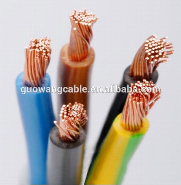 Alta calidad PVC aislado buen precio conductor de cobre cable de energía h07v K 1.5mm2 cable flexible PVC vaina