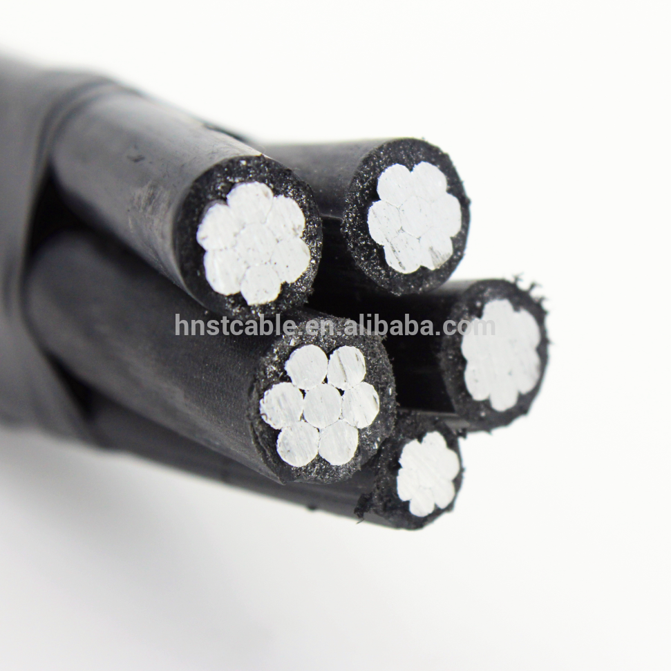 0,6 / 1kv ICEA-Standard-Servicefall Triplex Aluminium Minex-Kabel 6awg-Draht ABC-Kabel