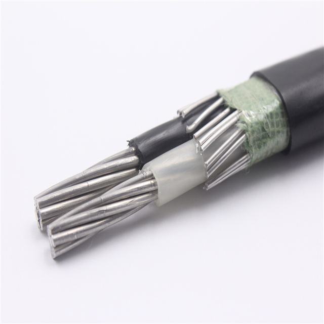 8000 seri aluminium XLPE Isolasi kabel 3 * 6AWG konsentris