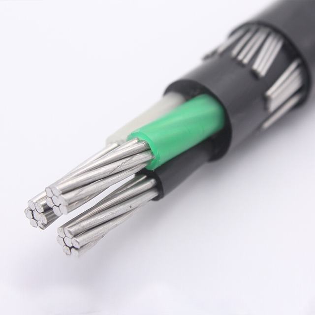 Serie 8030 Cable concéntrico 2*4 + 4AWG Conductor de aluminio PVC Cable aislado