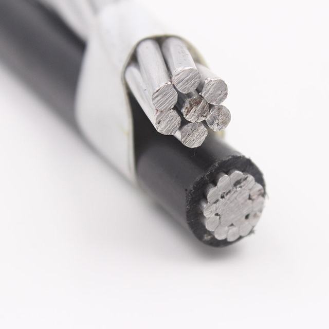 Bull ACSR and AAC conductor XLPE/PE insulated duplex service drop aerial bundled overhead abc cable