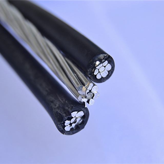 Kawat elektronik kabel tegangan rendah aluminium terisolasi multi core abc kabel