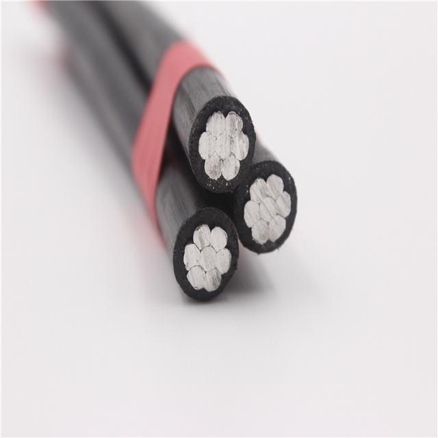 Fabriek prijs 3 strand XLPE geïsoleerde aluminium dirigent NFC 33-209 standaard overhead ABC kabel