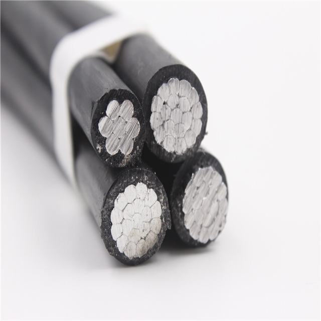 Hot sale Overhead Insulated aaac acsr conductor pe xlpe pvc insulated triplex service drop abc cable