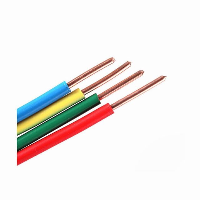 Cable de iluminación conductor de cobre de núcleo único 1 1,5 2,5 4 6 10mm2 cable de cobre de aislamiento de pvc