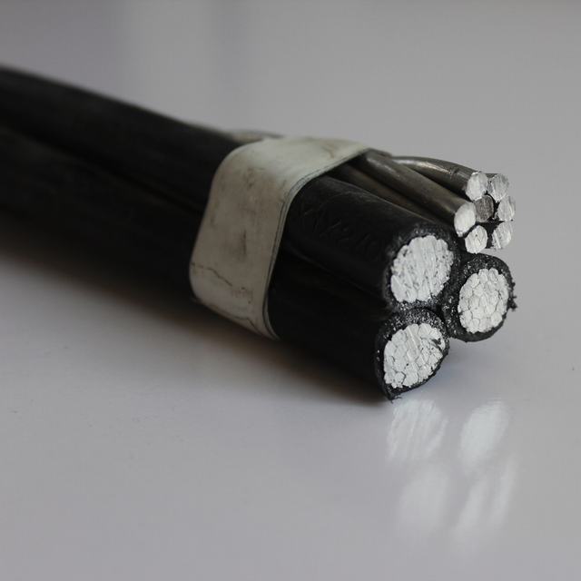 Низкая цена изоляция PE алюминиевая проволока кабель 50 мм 120 мм Квадруплекс кабель abc