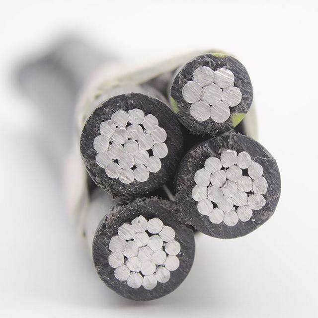 NFC 33-209 Aluminum Conductor Material and XLPE Insulated Overhead Transmission abc cable Neutral Messenger Lighting wire