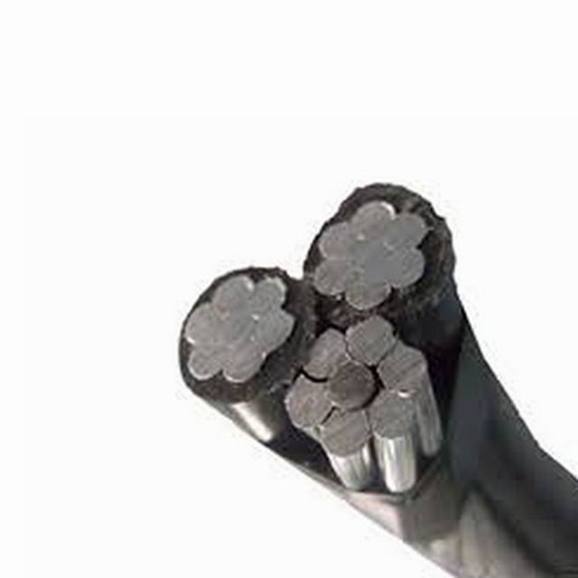 Overhead 3 Core Aerial Bundled Cable With XLPE Insulated and ACSR Neutral Wire Sizes Triplex Service Drop Price