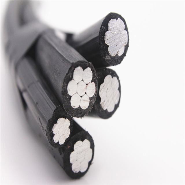 Overhead cable compacted aluminum conductor unarmoured XLPE Insulation NFC 33-209 low voltage electric ABC Cable