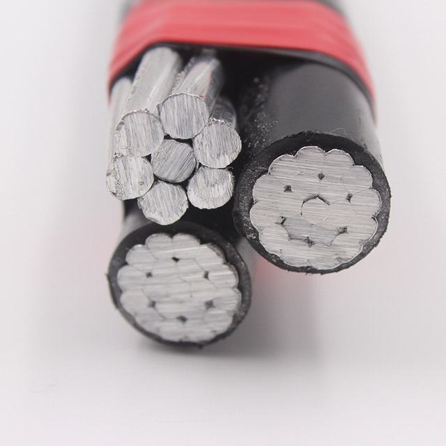 Overhead insulated cable aluminum conductor abc electric power cable 2*4AWG+1*4AWG ABC Cable