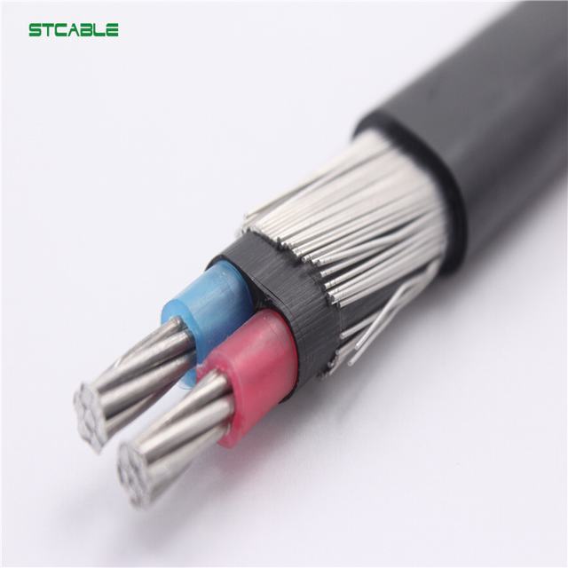Two phase aac aaac conductor flat armoured cable concentric cable