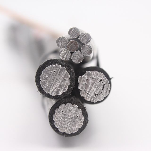 Konduktor Aluminium 3 Core Electrical Fleksibel Kabel Listrik ABC Kabel