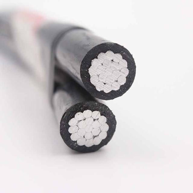 Aluminium Konduktor Isolasi PVC Hitam ABC Kabel Kabel Listrik