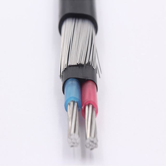 copper conductor XLPE/PVC Insulated concentric cable 3*8awg