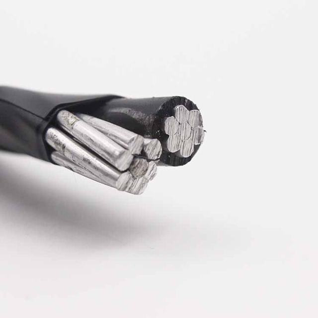 duplex service drop wire / cable with one XLPE insulated cable and one bare neutral conductor