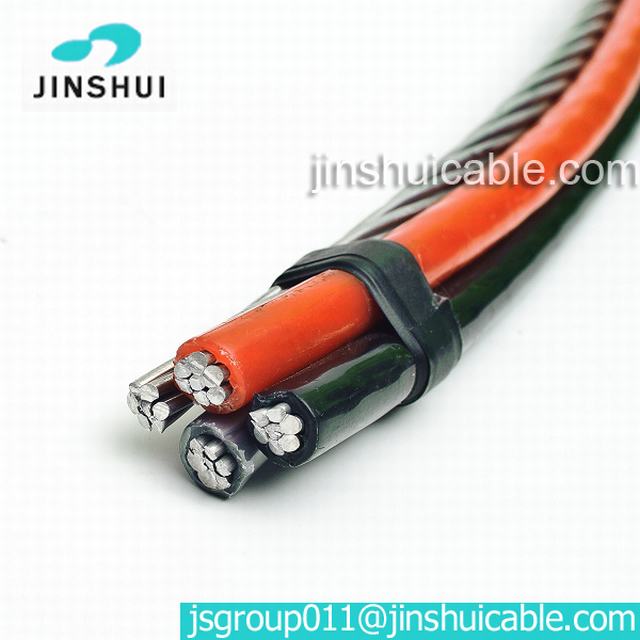0.6/1KV cable ABC cuádruplex caída de servicio, alambre de aluminio
