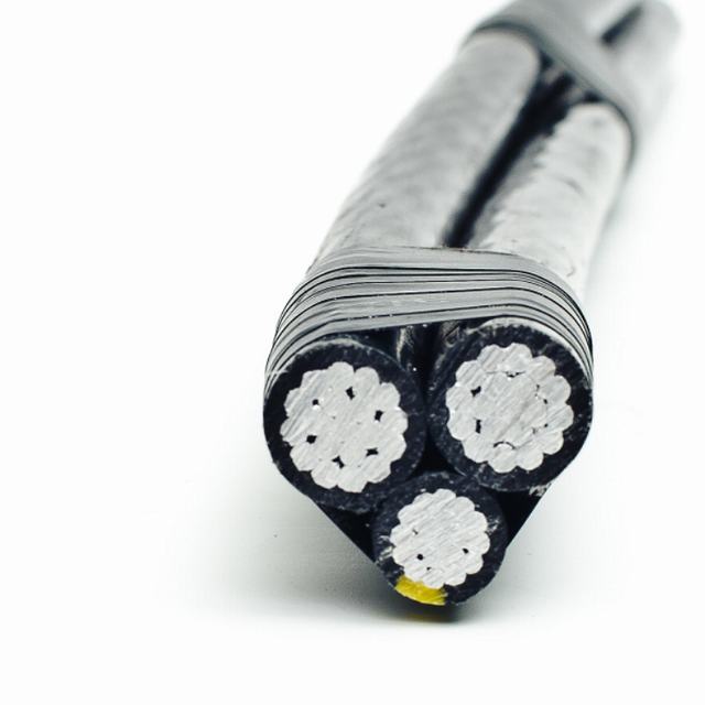 3 noyaux Câble Aérien En Aluminium de la Norme Astm pour les États-unis et L'amérique Du Sud