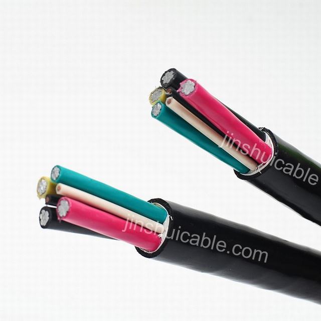 3x2AWG + 1x4AWG + 2x12AWG PVC-Isolierungs-Multi-Core-Kabel