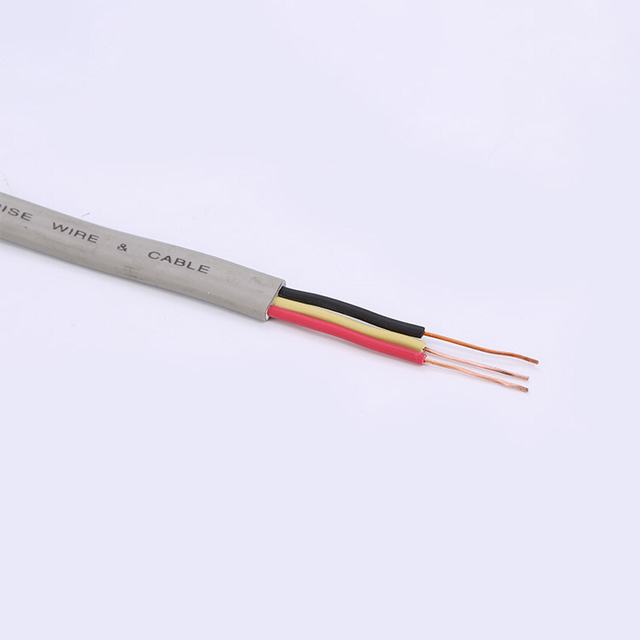 450/750 V Tembaga Tiga Inti Konduktor Terisolasi PVC PVC Berselubung Datar Fleksibel Kabel Listrik