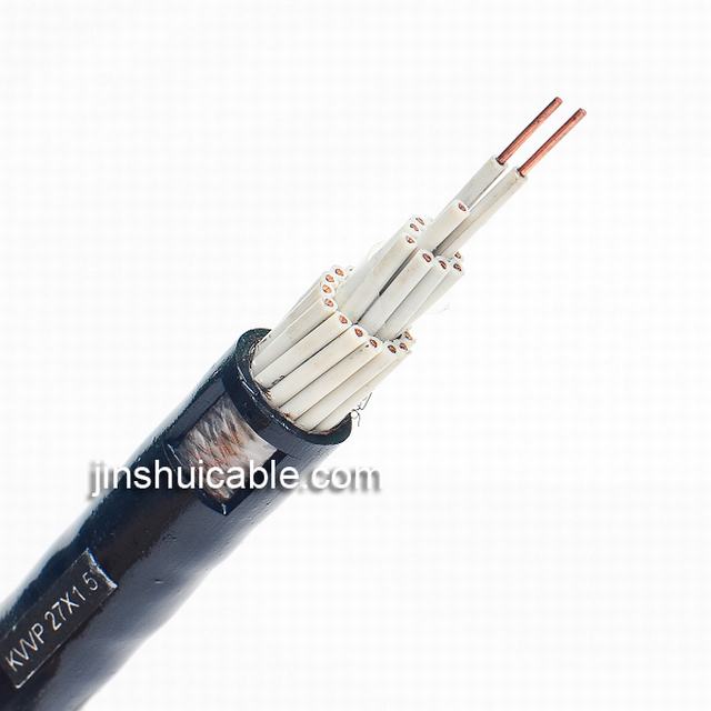 450 / 750 v standar IEC pvc terisolasi dan berselubung tenunan terlindung multicore kontrol fleksibel kabel 