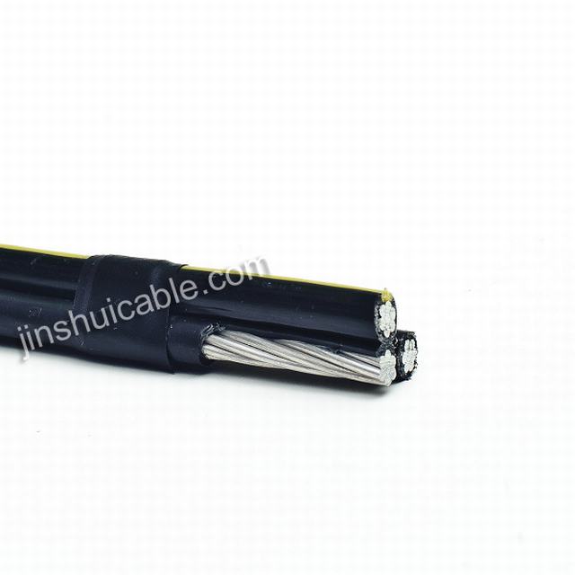 Triplex Layanan Drop PE/PVC/XLPE Isolasi Udara Bundle Kabel