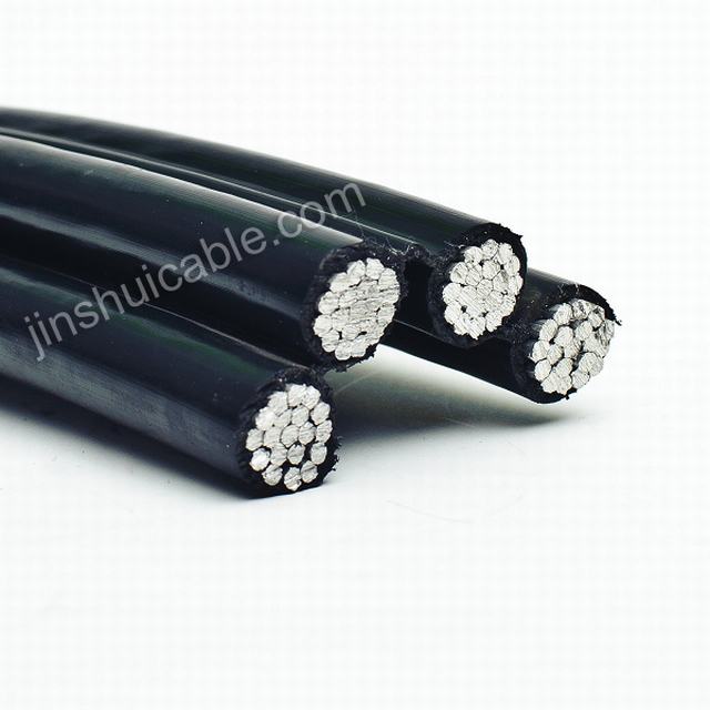 Konduktor Aluminium PVC/PE/XLPE Insulated ABC Udara Bundle Kabel