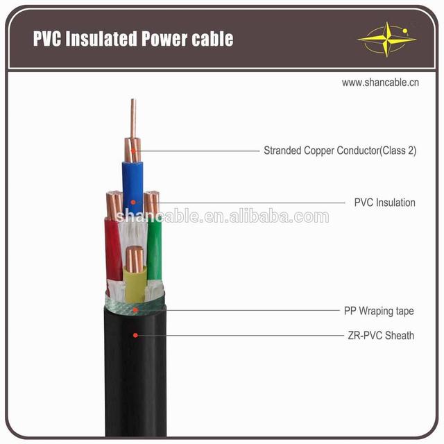 0.6/1kV PVC Geïsoleerde Elektrische Kabel voor Power Transmissie