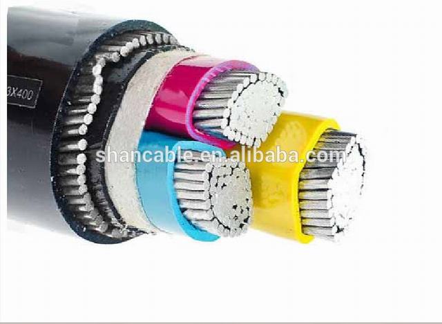 0.6/1KV XLPE insulated PVC sheath steel armoured multi-core cables with aluminum conductor YJLV32/NAYFGY Three Core Power Cable