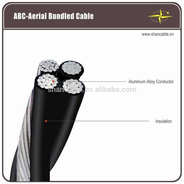 Overhead PVC/PE insulated areial bounded cable ABC cable