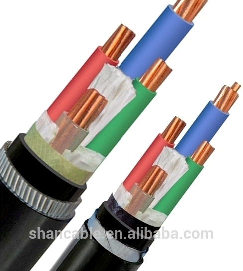 0.6/1kV 120 sq mm 4 core xlpe power cable 120mm2 pvc wire copper conductor Steel Tape Armored Electrical Power Cable