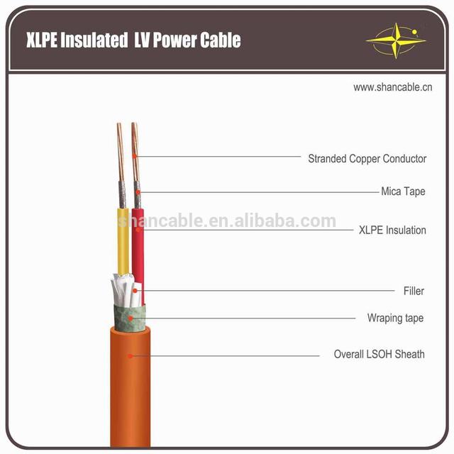 CU/XLPE/PVC 0.6/1kV fire retardant fire resistant FRC power cable orange color