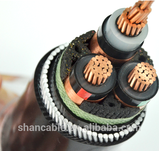 Three Phase Manufacture Electric Cable and PVC Sheathed XLPE Insulated Electrical MV Armoured Cable
