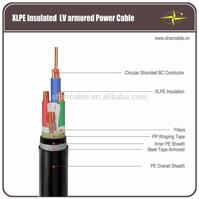 IS 7098 Part -1 /IS 1554 Part-1 PVC Cu armd 2XFY YWY LV MV power cables