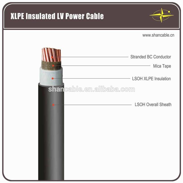 Low smoke Halogen Free FRC Fire Resistant XLPE insulation Power cable