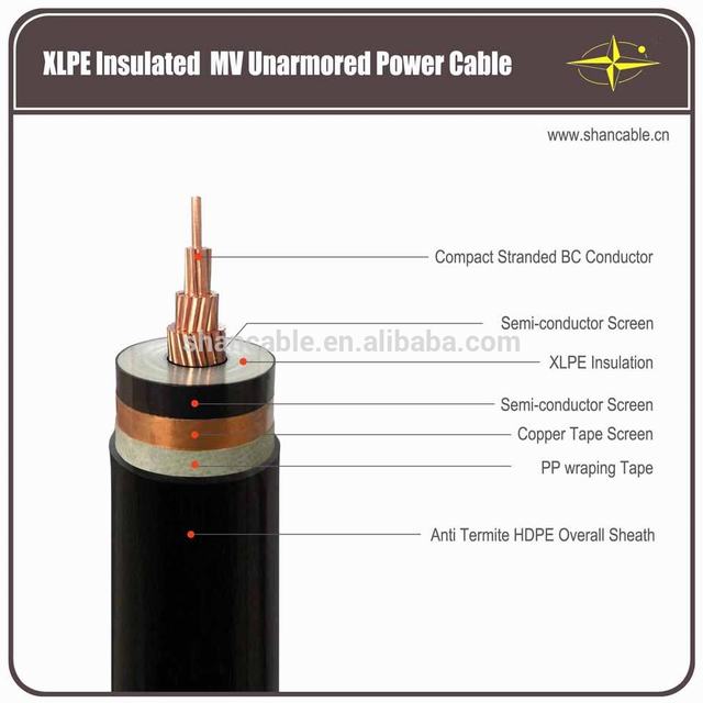 11kv service drop cable Single Core Copper Conductor XLPE Insulated Single Core Copper Conductor XLPE Insulated power cable