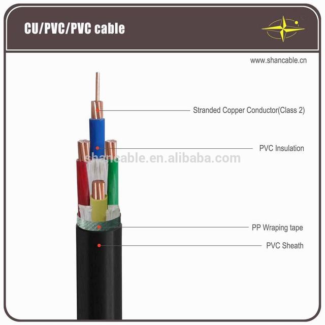 Shanghai Shenghua Cable Group Cu/PVC/PVC PVC Power Cable NYY 4*240mm2 0.6/1KV