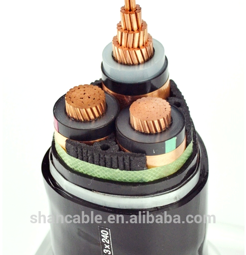 6.6kv Three Phase Power Cable 3 core 300mm Double Steel Tape Armored Copper Aluminum Cable