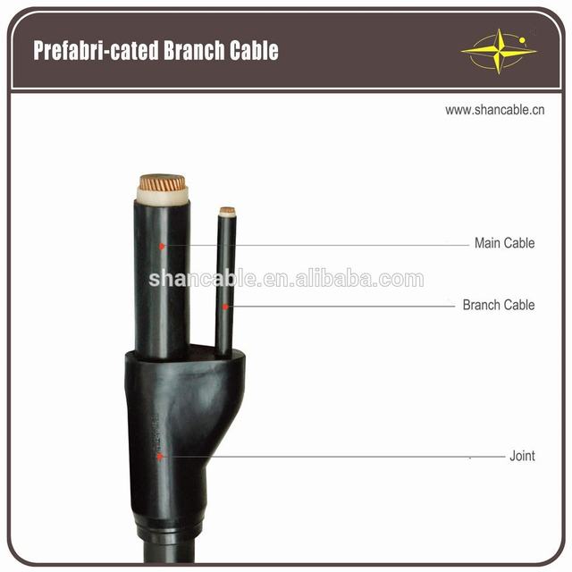 Prefabricated branch cable for building