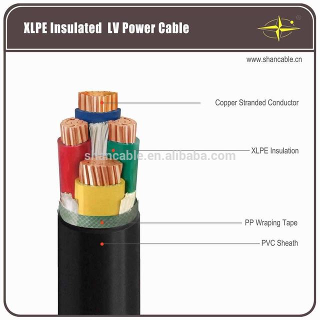 Best Selling 0.6/1kV 600/1000V low voltage copper conductor 4x240mm2 four core XLPE insulation LT electric power cable