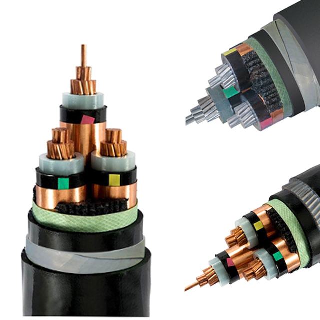 12/20(24)kV MV Power Cable Cu Conductor 3x25mm2 Three Core XLPE Insulation Steel Tape Armored Electrical Power Cable