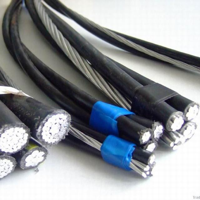 2 + 1*35mm2 Aluminium Duplex Layanan Drop Kabel AAC/Acsr/Konduktor ABC Overhead Kabel Acsr Kabel kabel Aaac
