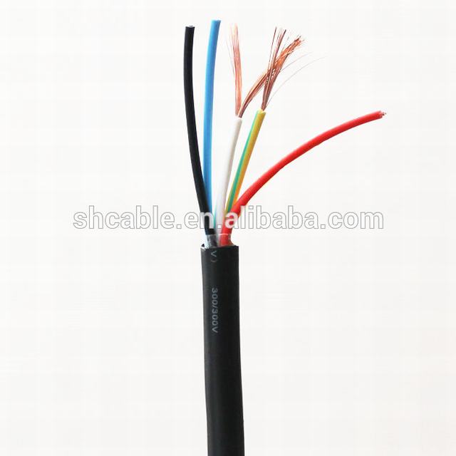 2 3 4 5 Inti Fleksibel PVC Isolasi Kawat/Karet Insulated Flexible Kabel/H05vv-F Fleksibel Kawat