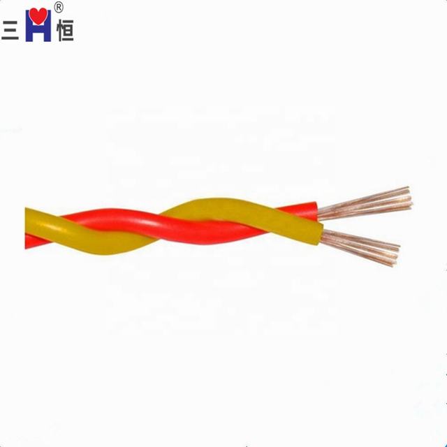 2x1.5mm geel rood rvs flexibele twisted kabel elektrische kabel