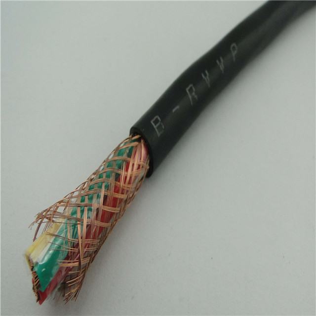 3 Core PVC Flexible Electrical Cable Copper Braid Shielded Flexible Wire